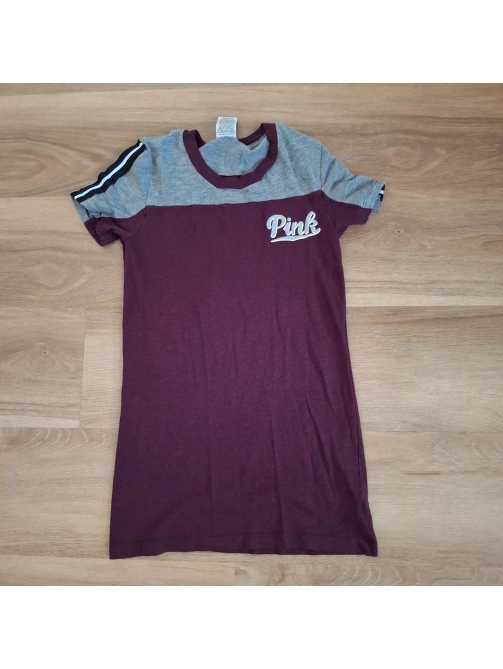 Pink by Victoria’s Secret Color‑Block Tee – Size xs